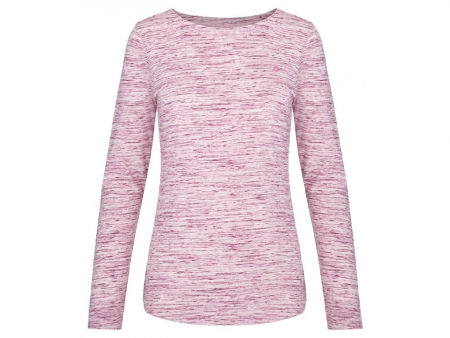 triko dlouhé dámské LOAP BENEDA růžové žíhané