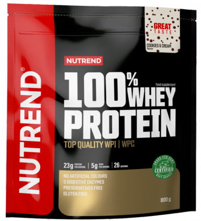 nápoj Nutrend 100% WHEY PROTEIN 800g coookies+cream