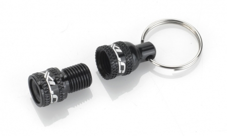 adaptér ventilku XLC včetně koncovky AV na DV/SV černo-černá