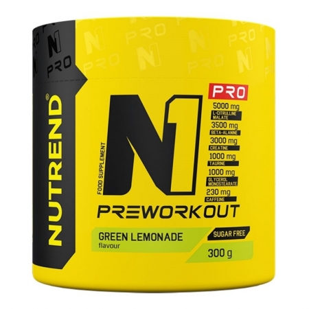 nápoj Nutrend N1 PRO PRE-WORKOUT 300g green lemonade