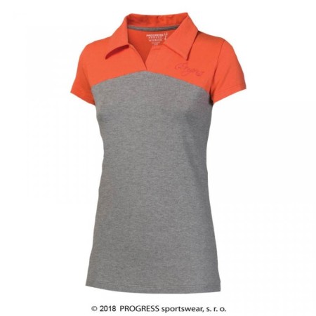 triko krátké dámské Progress YUKI šedo/lososové