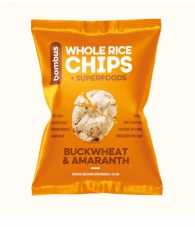 chipsy rýžové Bombus 60g pohanka+amarant celozrnné