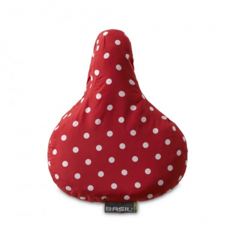 potah na sedlo BASIL Rosa-Saddle Cover červený puntík