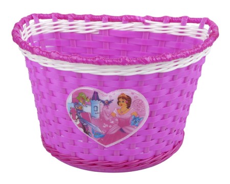 Dětský koš PRO-T na řídítka Girl růžovo-bílá