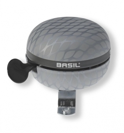 zvonek BASIL NOIR BELL Polkadot stříbrný