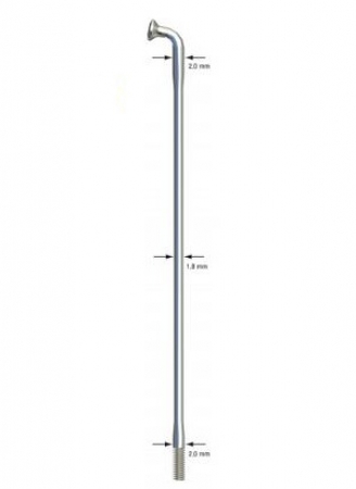 drát nerez Sapim Race 2-1,8-2 x 302mm stříbrný