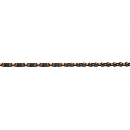 řetěz KMC DLC12 černo-oranžový 126čl. BOX