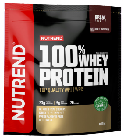 nápoj Nutrend 100% WHEY PROTEIN 800g čokoládové brownies