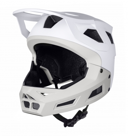 přilba FORCE DROP downhill, bílo-šedá L-XL