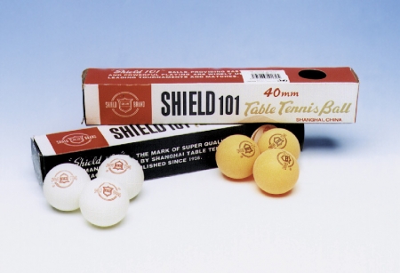 míčky stolní ten.Shield 40mm bezešvé 6ks bílé