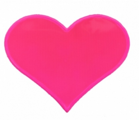 samolepka reflexní růžové srdíčko