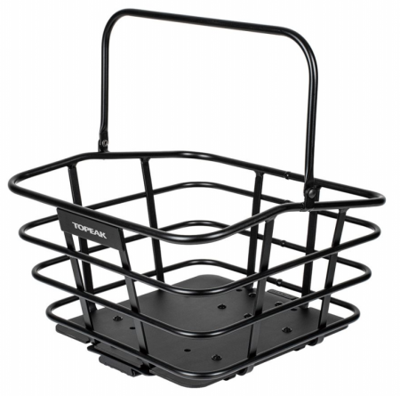 koš TOPEAK drátěný na nosič URBAN BASKET DX 18L aluminium černý
