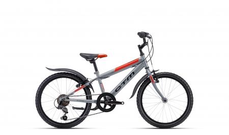 CTM SCOOBY 1.0 2024 matná šedá / neónová červená