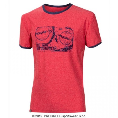triko krátké pánské Progress MAVERICK červený melír
