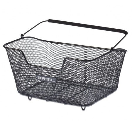 koš BASIL Base M nosičový drátěný černý