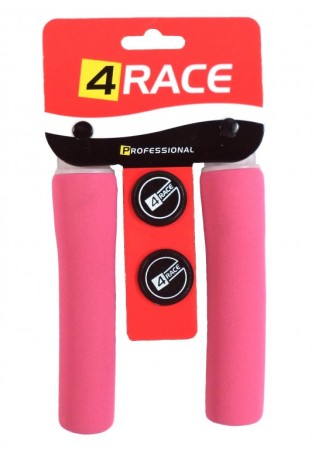 gripy 4RACE pěnové tvrzené 130mm růžové