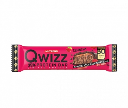 tyčinka Nutrend QWIZZ PROTEIN BAR čokoláda+malina 60g exp. 11/25
