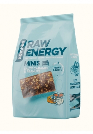 tyčinka Bombus Raw Energy Minis 10x15g slaný karamel+arašídy