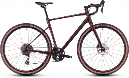 Gravel kolo CUBE NUROAD RACE rubyred 'n' gloss 2025