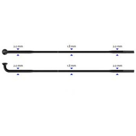 drát nerez Sapim Race 2-1,8-2 x 294mm černý