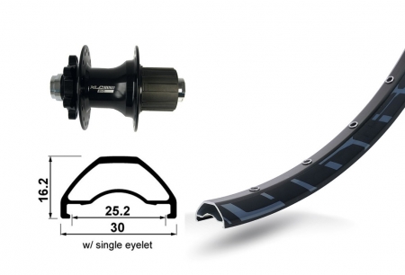 kolo zapletené 27,5“ XLC Rodi Ready 584-25 zadní 32 děr Niro