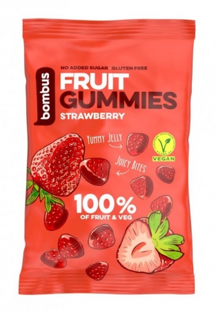 bonbony Bombus 100% ovocné 35g jahoda