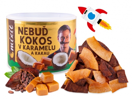 kokos v karamelu a kakau Mixit - Nebuď kokos 100g exp. 08/26