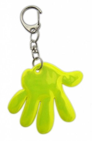 přívěšek reflexní Ruka žlutá