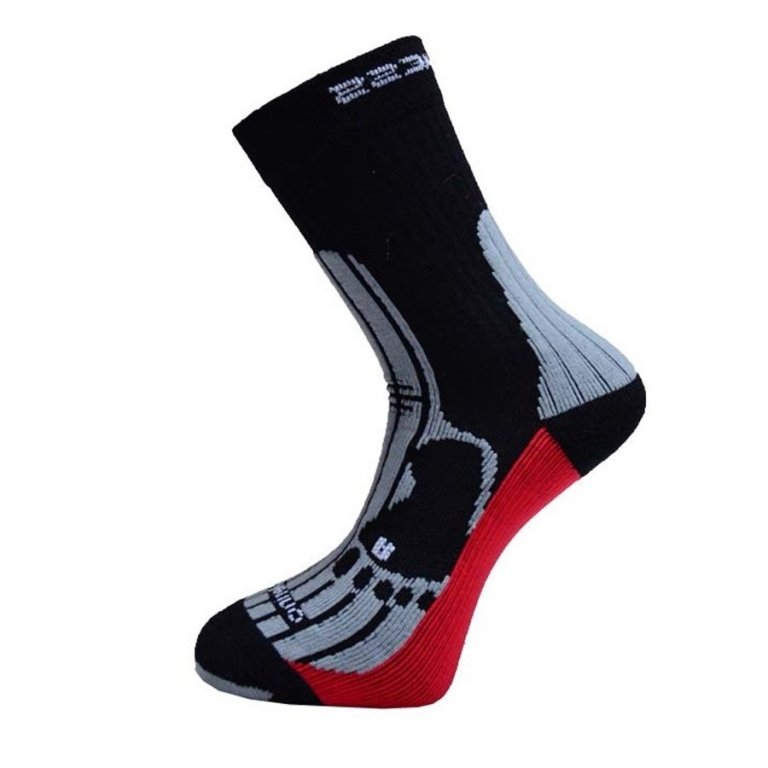ponožky Progress MERINO turistické černo/šedé 9-12