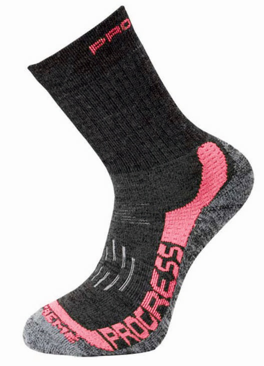 ponožky Progress X-TREME tm. šedá / růžová 35-38