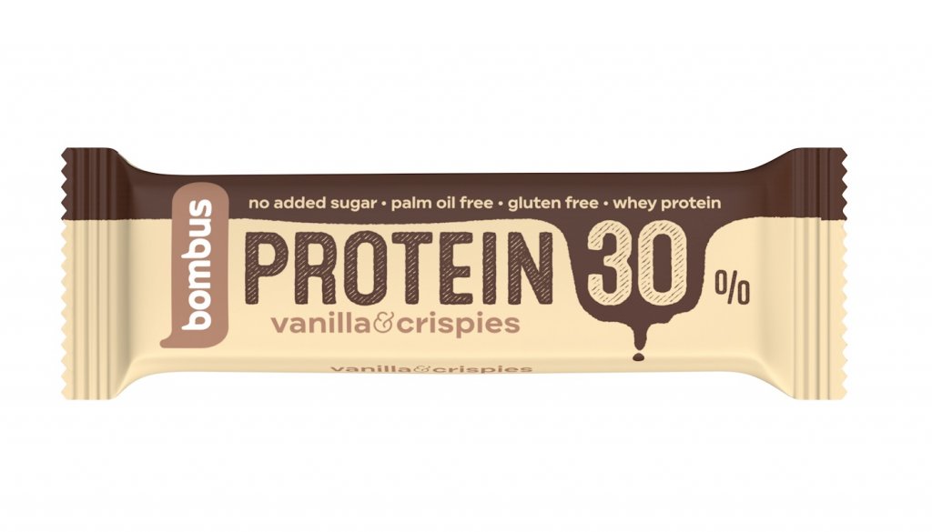 tyčinka Bombus Protein 30% 50g vanilka+křupinky