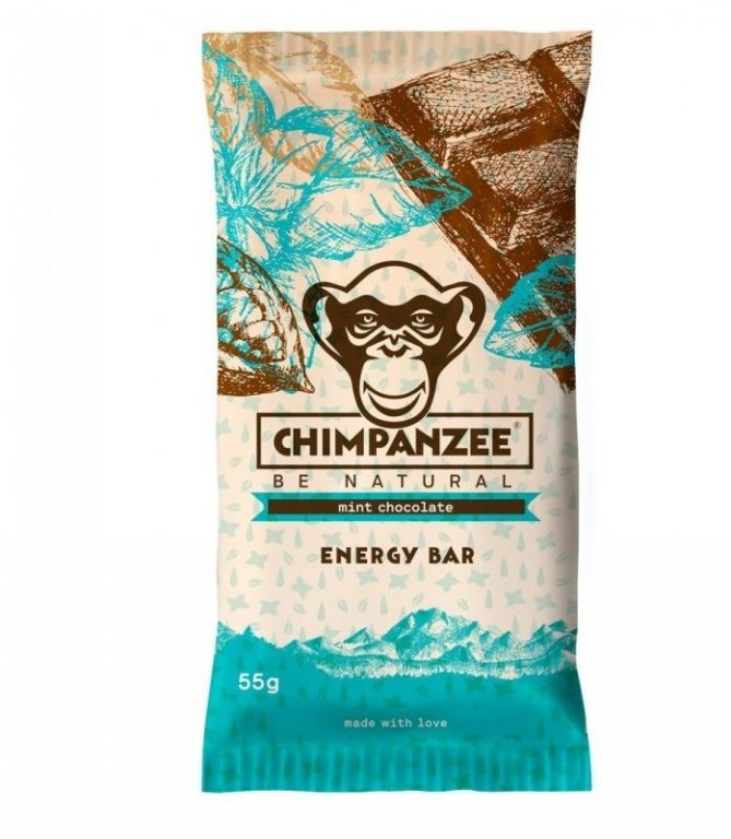 tyčinka Chimpanzee Energy Bar 55g čokoláda+máta